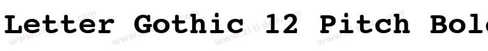 Letter Gothic 12 Pitch Bold Italic BT字体转换